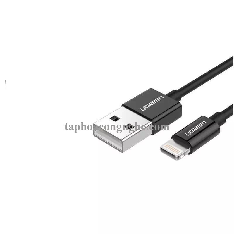 Ugreen 40984 0.5M màu Đen Cáp Lightning sạc + truyền dữ liệu cho iPhone US199 30040984